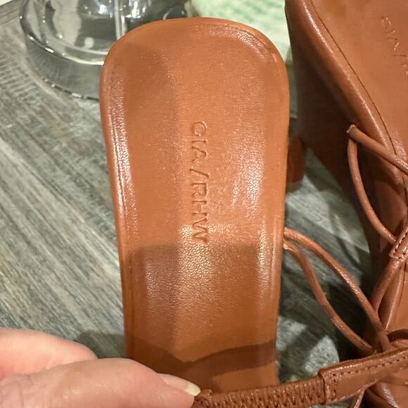 GIA BORGHINI / RHW
Strappy Leather Wedge Sandals - Picture 5 of 15